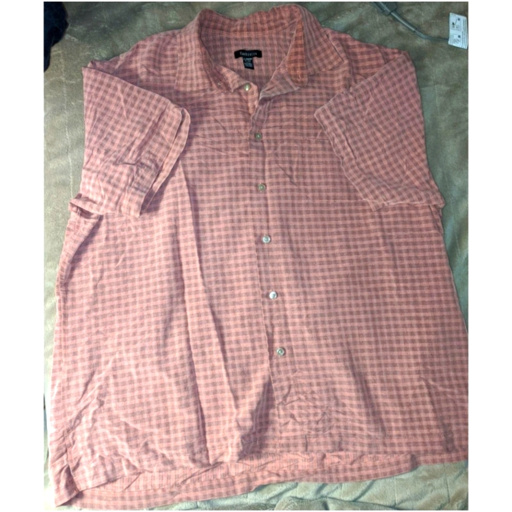 Van Heusen Short Sleeve Button Up Size XL 17- 17 1/2